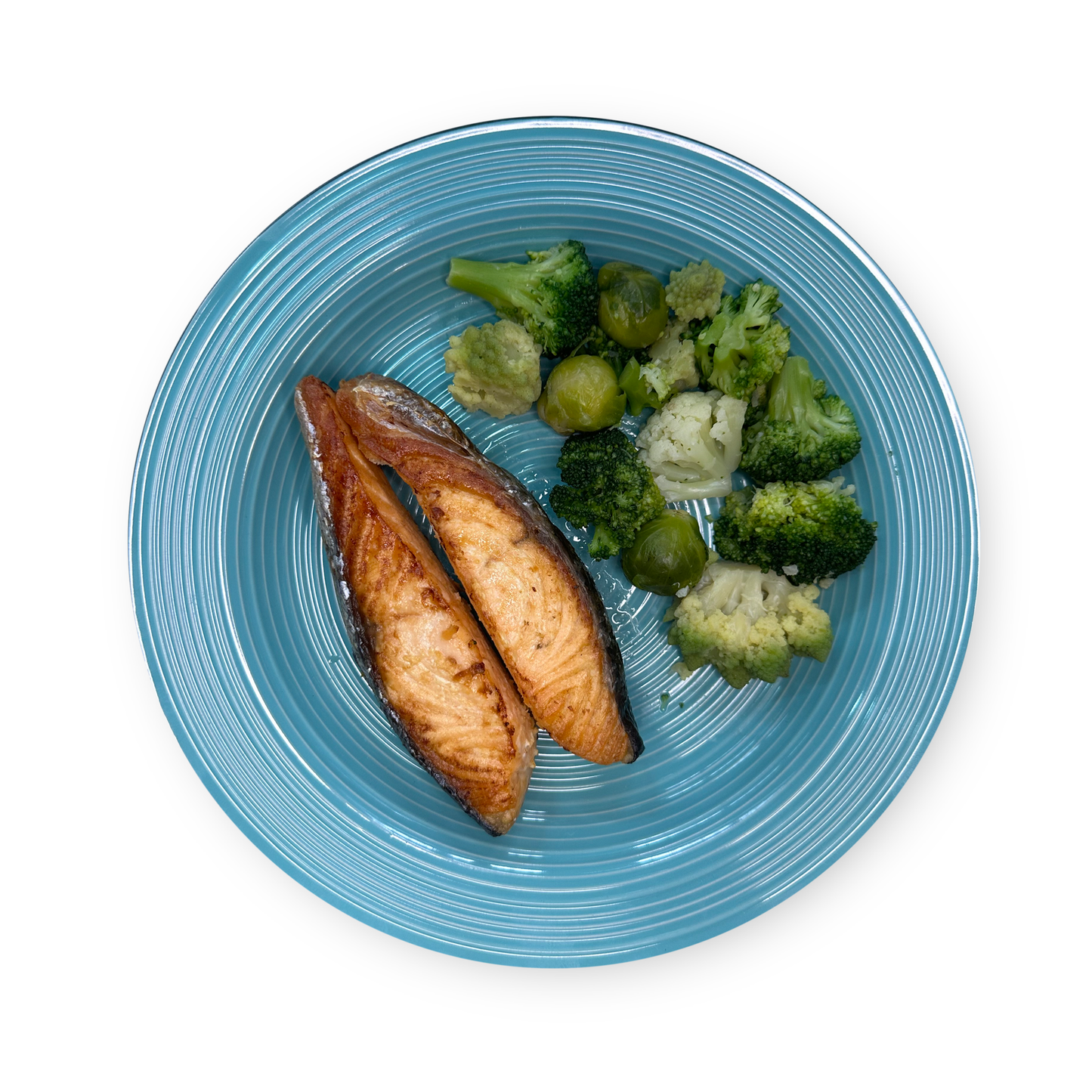 Grilled Salmon with Boiled Broccoli