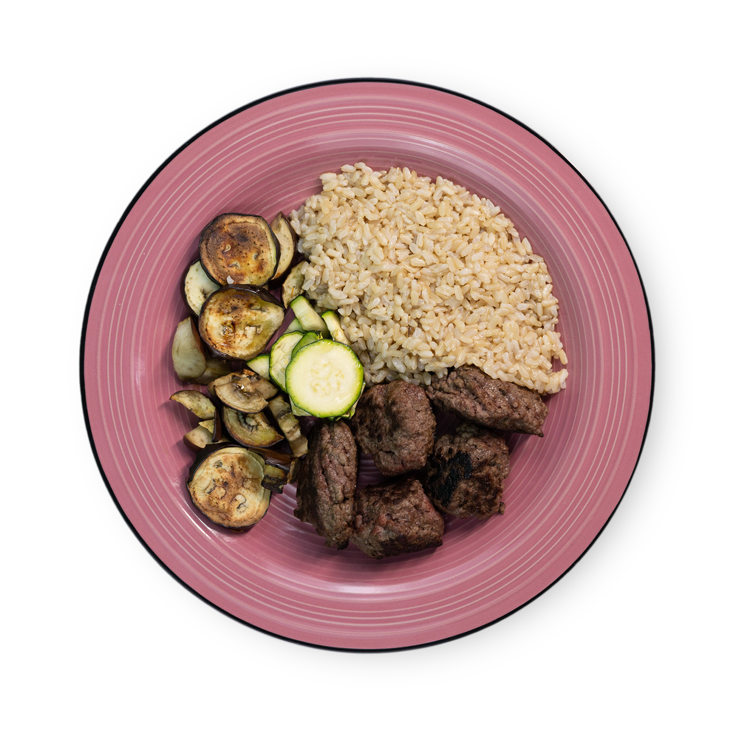 Brown Rice Meatballs and Vegetables - Ready to Eat