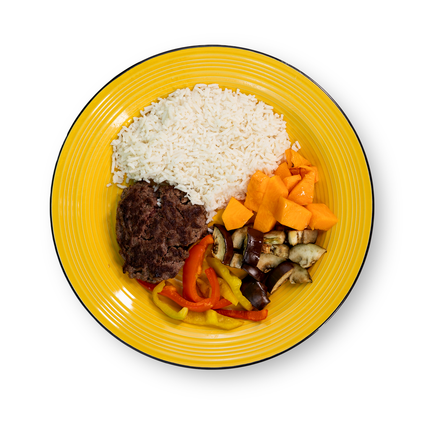 Basmati Rice with Scottona Burger and Mixed Vegetables - Ready to eat