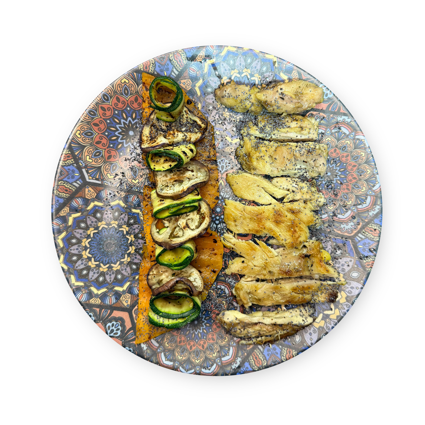 Tagliata di pollo con verdure grigliate