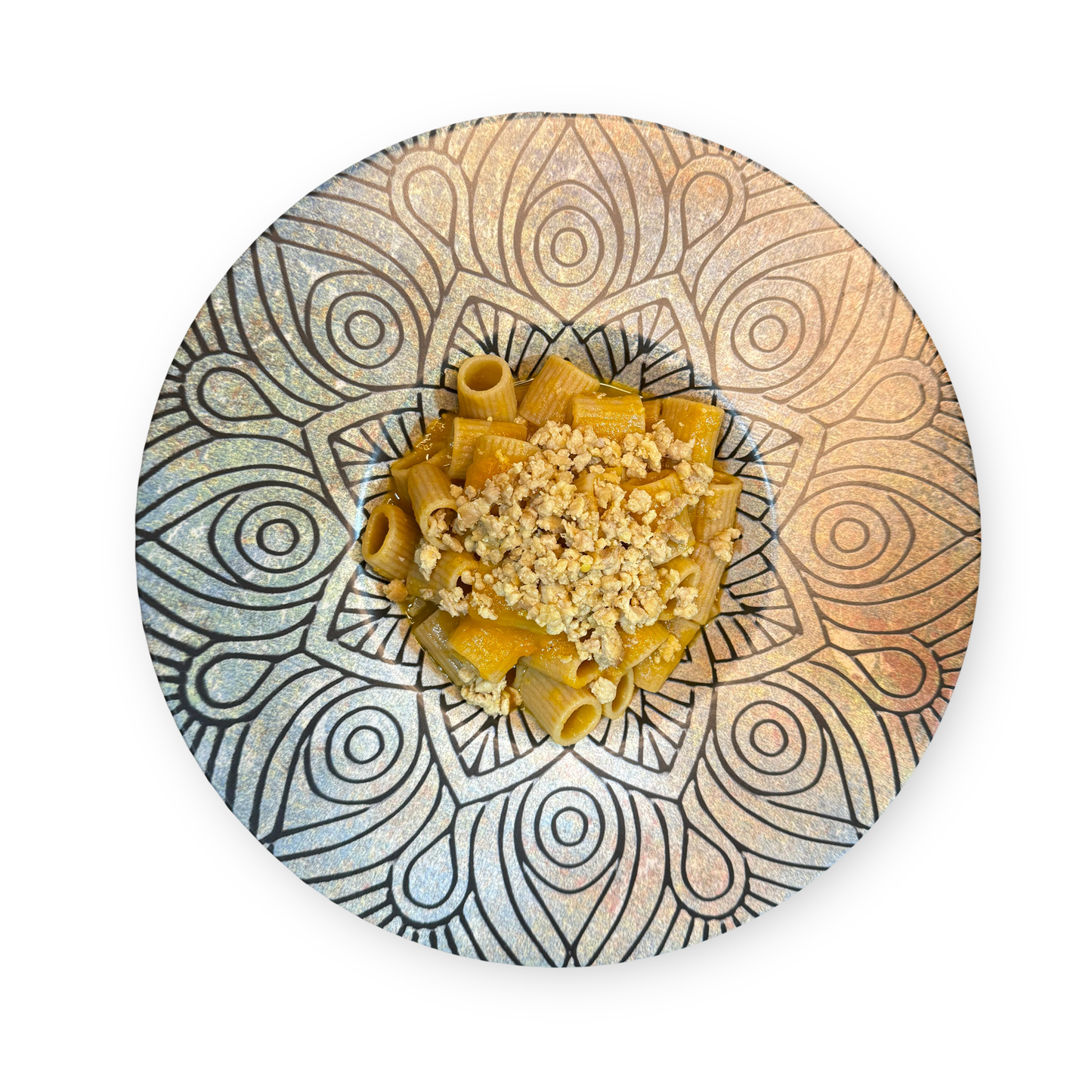 Tubettone integrale vellutata di zucca e pollo